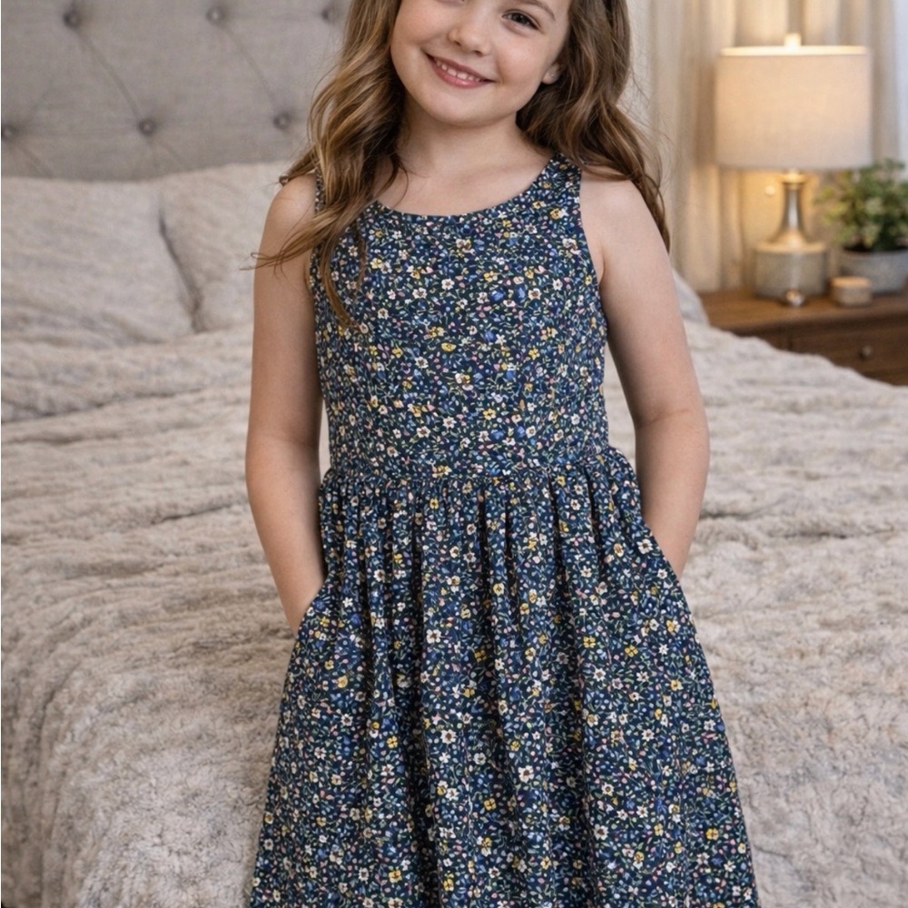 Polo by Ralph Lauren Navy Floral Kids Dress